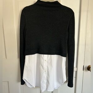 THEORY medium mixed media tunic sweater